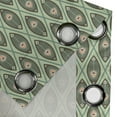 thumbnail image 4 of Ambesonne Geometric Grommet Curtain, Peacock Feathers, 50" x 96", Pistachio Green Tan, 4 of 6