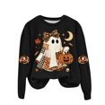 thumbnail image 6 of Duqingm Halloween Sweatshirts for Women Ghost Oversized Crewneck Sweatshirt Cute Pumpkin Graphic Fleece Pullover,XL, 6 of 6