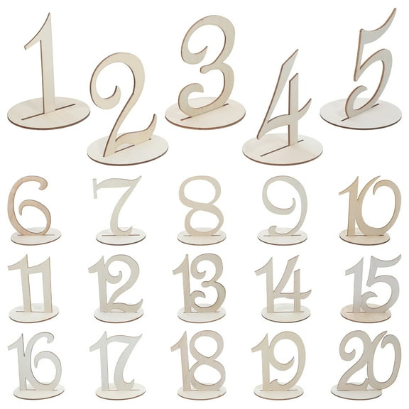 Table Numbers for Wedding Reception Wooden Seat Sign Banquet