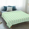 thumbnail image 4 of Green Grid Blanket Soft Cozy Warm Throw Blanket for Couch, Plush Fuzzy Flannel Fleece Blankets for Sofa, Checkered Plaid Gingham Lattice Trellis Print Bed Blankets Lightweight Gifts for Men, 30"x40", 4 of 9