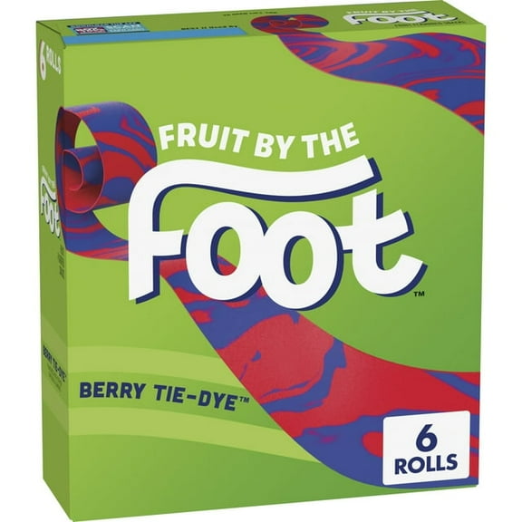 Fruit by the Foot Fruit Flavored Snacks, Berry Tie-Dye, 4.5 oz, 6 ct(2pack)