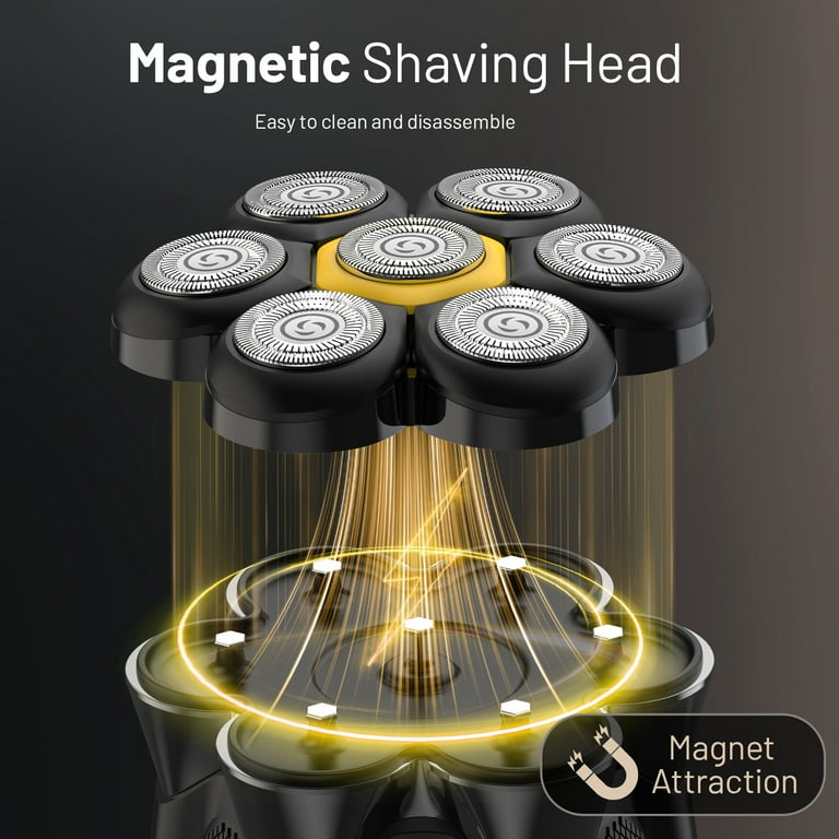 Head Shavers For Bald Men,7D Electric Bald Razor 7DWet/Dry Shaving Professional Grooming Kit For Balder Rechargeable Head Shavers For Scalp/ Face/BeardClose Shave