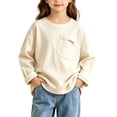 thumbnail image 2 of LIaqionyy Girls Boys Long Sleeve Shirts Stretchy Crew Neck Casual Tops Undershirt Base Layer Tees Shirt for Kids, 2 of 5