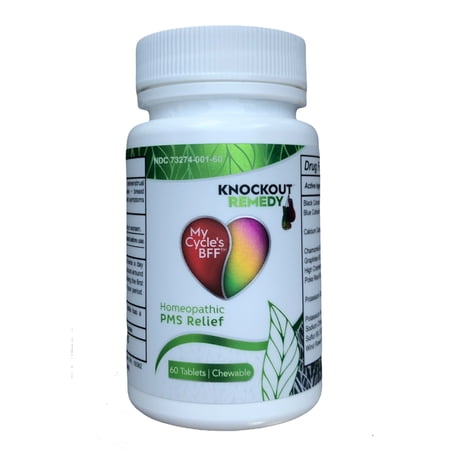 Knockout Remedy - My Cycle's BFF - Homeopathic PMS Relief Remedy- Relieves [Reduces the Severity of] PMS Symptoms* - 60 Tablets