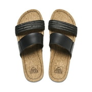 Reef Women’s Sandals Cushion Vista Hi, Black Braid, 8