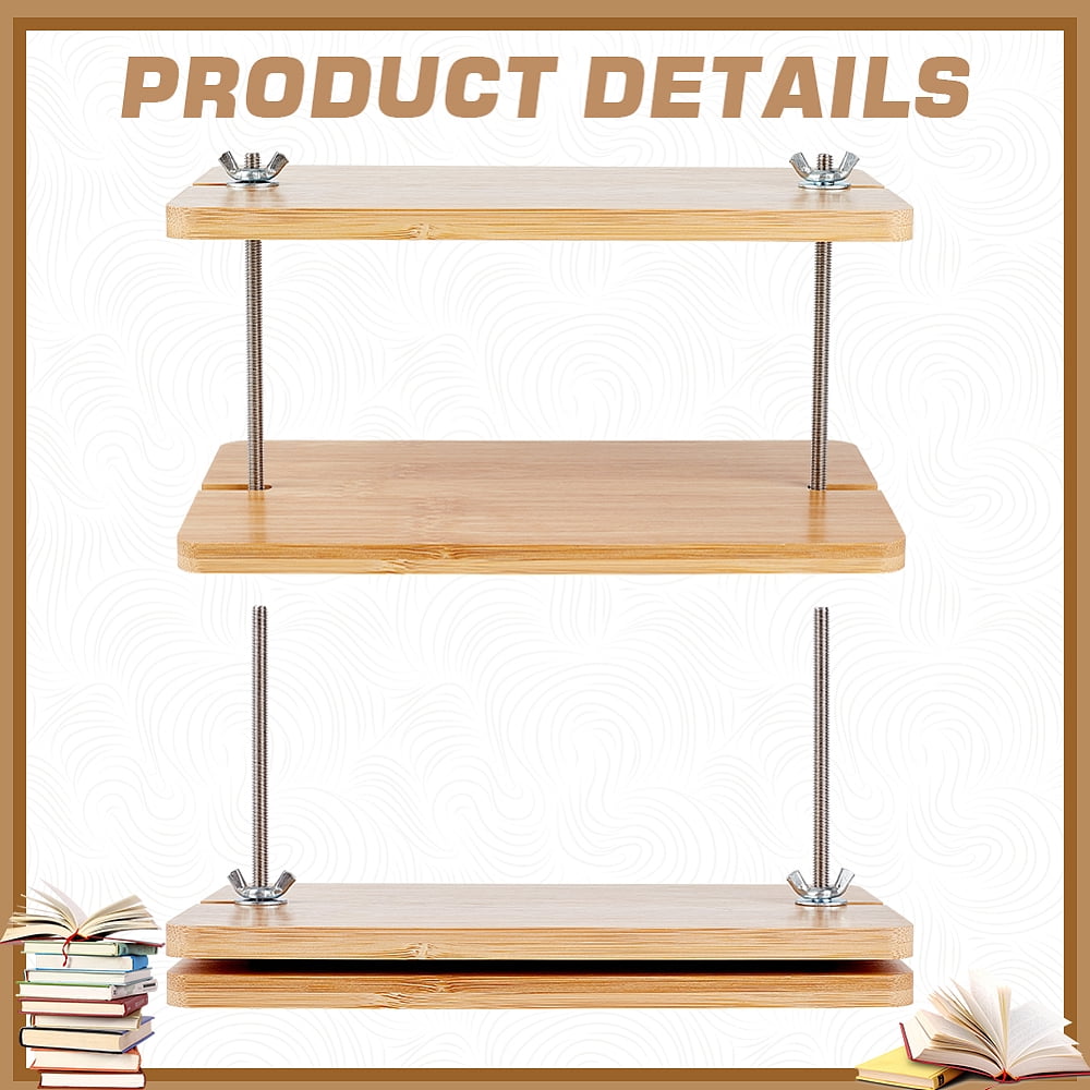 Wood Book Binding Machine Kits with Screw Wing Nut BurlyWood 235x130x10mm