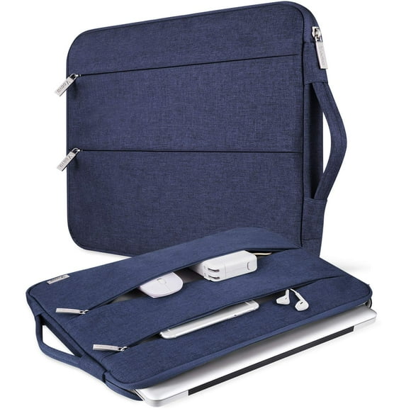 V Voova Housse de Transport pour Ordinateur Portable 13 13.6 Pouces Compatible avec MacBook Air/Pro 13 M1/M2 2020-2023, Surface Ordinateur Portable 4/5, Surface Pro X/9/8/7, HP Chromebook 13.5 Pouces, Sac Mince pour Ordinateur, Bleu