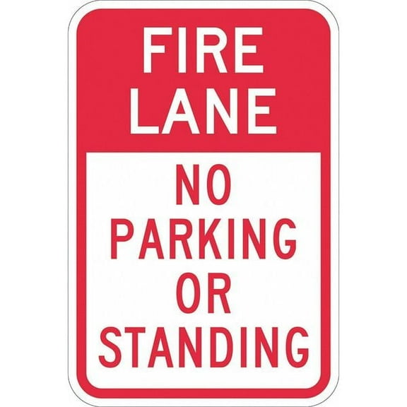 Lyle Fire Lane No Parking Sign,18" x 12" T1-1054-DG_12x18