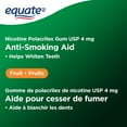 thumbnail image 2 of Equate Nicotine Gum, Fruit, 4mg, 2 of 5