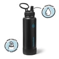 thumbnail image 3 of Thermoflask Botella De Agua De Acero Inoxidable Con Aislamiento Al Vacío De Doble Pared De 40 Oz Con Tapa De Paja Electric Eclipse, 3 of 5