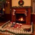 thumbnail image 4 of Mini Christmas Garden Fence, Wood Picket Ornament Fence for Village Landscape Home Garden , Small Decorative Fence for Crafts and Pot Display,2x35.4 Inch, 4 of 4