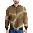 thumbnail image 3 of Chaqueta con estampado 3D de piel de jirafa para hombre y mujer, sudadera holgada de primavera, chaqueta bomber informal con cremallera, ropa de calle, abrigo, 3 of 5