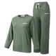 thumbnail image 1 of Gibobby Ropa interior termica Camisas térmicas de manga larga para mujer Cuello redondo Forro polar Camisetas sin mangas térmicas Chaleco Tops de invierno Casual Tops sueltos 1 paquete de（Verde， L), 1 of 5