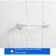 thumbnail image 5 of Yuarrent Barra de toalla individual, estante de pared para baño y cocina, barra organizadora, estante autoadhesivo, soporte de inodoro reutilizable sin Juegos de accesorios de baño Blanco 34cm Yuarrent JJ16712-04, 5 of 6