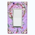 thumbnail image 1 of Metal Light Switch Plate Cover Beaded Feather Dreamcatcher Pink DRM006, 1 of 13