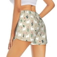 thumbnail image 3 of Goofa Cute Alpaca Printed Women 2 in 1 Running Shorts,Quick Dry Athletic Workout Shorts,High Waisted Athletic Shorts with Liner Pockets-X-Large, 3 of 9