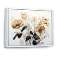 thumbnail image 2 of Designart "Nostalgic Poetry Of Sepia-Toned Flowers" Plants Floater Framed Canvas Art Print, 2 of 5