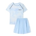thumbnail image 2 of Bixock Toddler Boys Casual Shorts Set,Kids Summer Outfit Set,Unisex Sport Raglan Short Sleeve Crew Neck Top Quickly Dry Shorts 2 Piece Outdoor Training Set for 2-14 Years Kids Clothings, 2 of 7