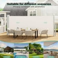 thumbnail image 4 of Soonbuy 71''x138'' Retractable Side Awning for Patio, Retractable Privacy Screen Protection Awning, Waterproof & UV-Resistant Folding Privacy Divider, for Patio, Balcony and Pools, 4 of 8