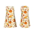 thumbnail image 7 of Yiaed Pumpkin Fall Pears Print Women's Sleeveless Dress, Loose Fit Summer Dress, Casual Sleeveless Dress for Women, 7 of 7