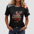 thumbnail image 2 of vigerkar 250th Anniversary USA Shirt Women American Flag T Shirt 4th of July Patriotic Tees America 250 Years Tops (Wine, 3XL), 2 of 6