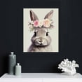 thumbnail image 5 of COMIO  Canvas Nursery Wall Art Girl,Bunny Print Nursery,Rabbit,Bunny Portrait,Easter Bunny Wall Art,Bunny With Flower Crown,Bunny Art,Bunny With Flowers,Wall Art, 5 of 5
