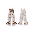 thumbnail image 2 of RUINIXCW Toddler Baby Girl Football Game Day Outfit Gingham Plaid Romper Overall Rugby Embroidery Sleeveless Jumpsuit Overalls Bell Bottoms, 2 of 9