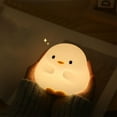 thumbnail image 4 of Cute Duck Lamp, 800mAh Duck Night Light,Silicone Squishy Nursery Bedside Lamp,USB Rechargeable Touch Table Lampfor Bedrooms, Living Room Decor Gift Toy, 4 of 7