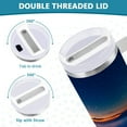 thumbnail image 5 of YAZAOO Tumbler 40oz Insulated Stainless Creative Colorful Beach with Glowing Pebbles Pattern Steel Water Bottles, 5 of 9