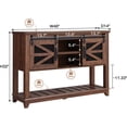 thumbnail image 7 of OKD 46" Farmhouse Entryway Table with Open Storage Shelf, Console Table for Living Room Hallway,Reclaimed Barnwood Color, 7 of 7
