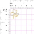 thumbnail image 4 of 14k Yellow Gold, Good Luck Four Leaf Clover Pendant Charm Created CZ 16mm with 20" Dainty Neck Chain, 4 of 7