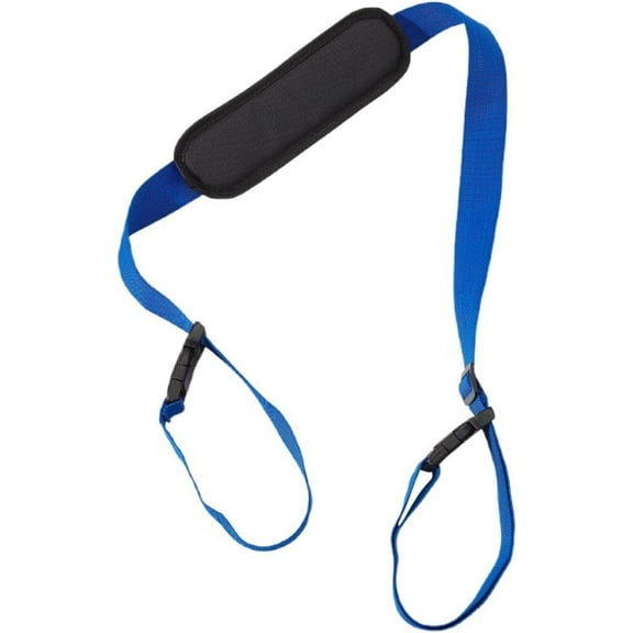 1 pc Scooter Carry Strap Blue Beach Anti-Slip Shoulder Straps Replacement with Non-Slip Shoulder Pad Polyester Universal Adjustable Backpack Bicycle Carrying Straps for Foldable Balance Bikes