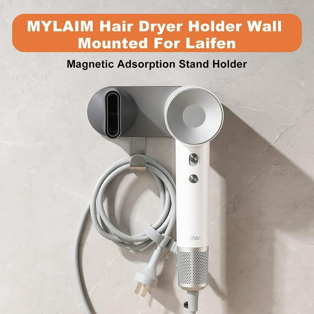 Hair Dryer Holder Wall Mounted for Laifen LF03 Swift SE Hair Blow Dryer Wall Mount Aluminum Alloy Bracket Magnetic Stand