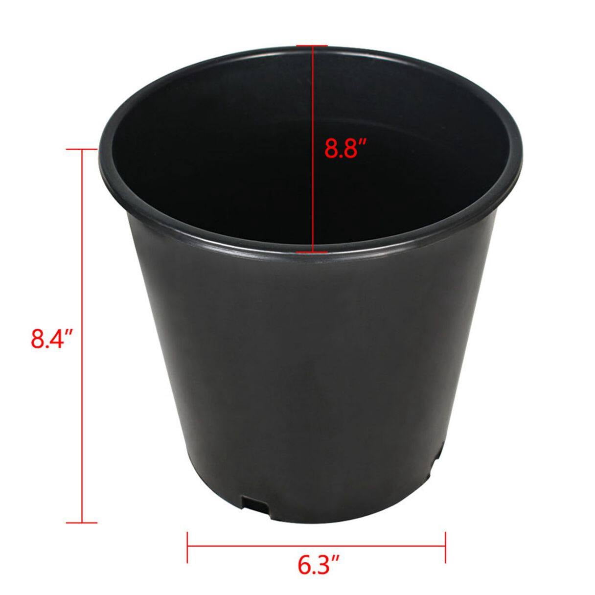 Nursery Pots 2 Gallon 10 Pack Garden Planter Plastic Seedling Pots Flower Plant Container for Succulents, Seedlings, Cuttings, Transplanting