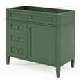 thumbnail image 5 of 36'' Bathroom Vanity without Top Sink, Modern Bathroom Storage Cabinet with 2 Drawers and a Tip-out Drawer, Solid Wood Frame, Green (NOT INCLUDE BASIN SINK), 5 of 7