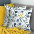 thumbnail image 2 of Floral Watercolor Sage Green Pillow Covers 16x16 Set of 2 Yellow and Blue Throw Pillow Cotton Square Outdoor Farmhouse Flowers Leaves Cushion Cover Decor for Home Living Room Bedroom Sofa, 2 of 6