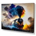 thumbnail image 2 of Designart art Mural train, art Mural train, Rails Roulants en Mouvement I, art Mural Moderne Extra Grand sur Toile, 20x12 Pouces, 2 of 5