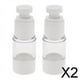 thumbnail image 1 of 2x2x Botella de Bomba Estéril Envase de Tóner/loción/suero Recargable 15 Ml , 白, 2 piezas, 1 of 8