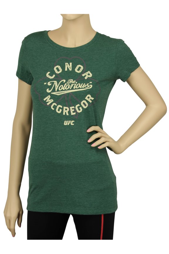 Womens Conor McGregor Notorius Retro Shamrock Tee - Green