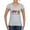 Heather Grey, variant on Peace Love Baseball Sports Women's Standard V-Neck Tee, Heather Grey, Large