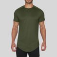 thumbnail image 5 of Tshirt Big and Tall Tshirts Shirts for Men Mens Hipster T Shirts Workout Longline T-Shirt Curved Hem Top Tees Shirt, 5 of 9