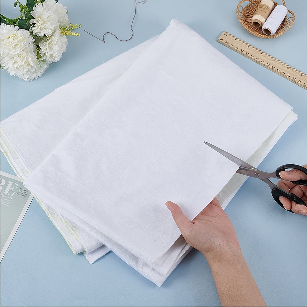 Luminous Velvet Super Soft Fabric Glow in the Dark Color Changing Cloth for Clothing Accessories White 1400x910x0.7mm