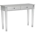 thumbnail image 5 of Convenience Concepts Gold Coast Mirrored Desk, Silver / Silver Faux Croc / Mirror, 5 of 5