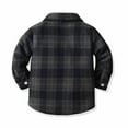 thumbnail image 4 of Odeerbi Toddler Boys Girls Plaid Shacket Jacket Kids Toddler Flannel Shirt 2025 Long Sleeve Plaid Jacket Baby Fall Shirt Coat Outwear Black 2-3 Years, 4 of 9