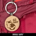 thumbnail image 5 of Retro TV Television Round Keychain Charm Tag - Engraved Wood, 5 of 6