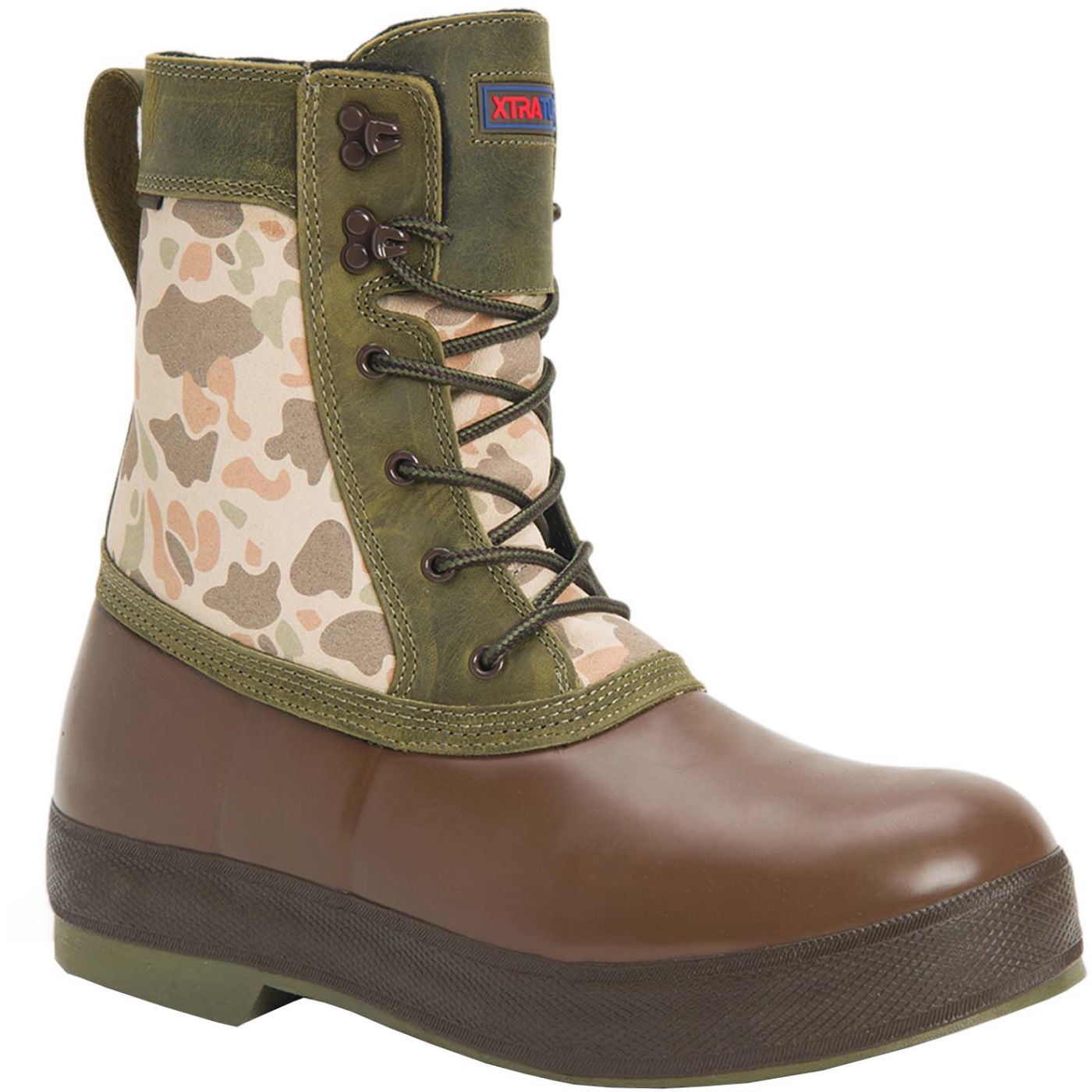 Xtratuf Men's 8 in Legacy Lace Boot Brown/Duck Camo Insulated 11