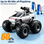 HNH 1:16 Waterproof Monster Truck, Amphibious RC Cars 4WD Remote Control Car Trucks, All Terrain Off-Road Pickup Cybertruck Toy for 6-15 Year Old Boys Girls Kids Gifts