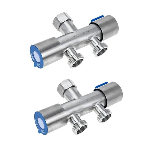 2 Uds Desviador de Grifo Manguera Exterior Adaptador de Enchufe Exterior Conector de Manguera de Agua Divisor de Manguera MáQuina Divisora de Grifo Bidireccional