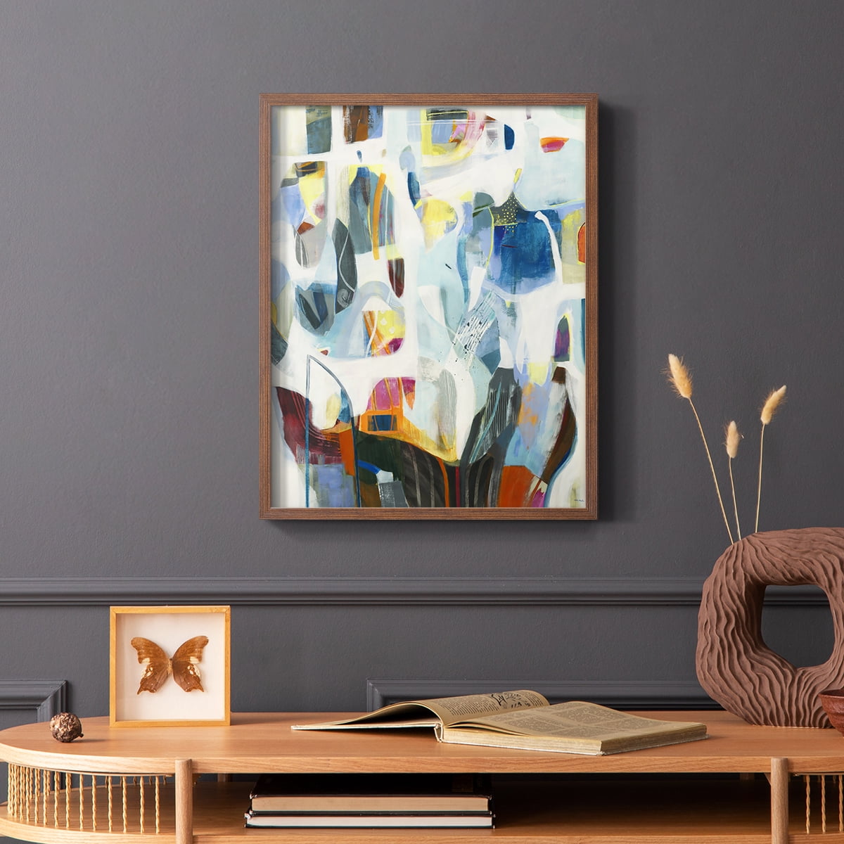 Open Verse in Brown Solid Wood 11 x 14 Framed Print