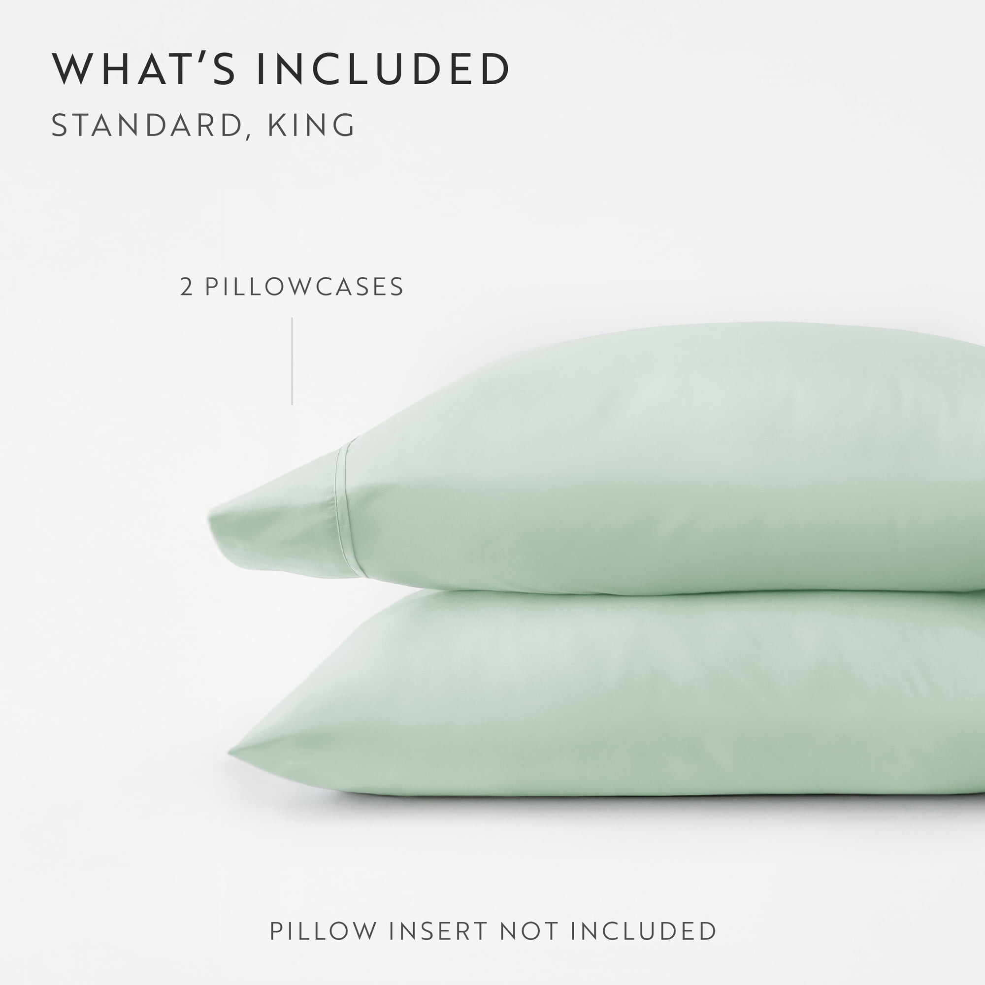 Noble Linens 2 Piece Pillow Case Set, Aqua, Standard/Queen